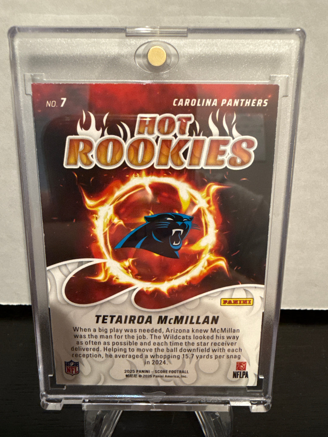 Tetairoa McMillan 2025 Panini Score Hot Rookies Gold, 02/10