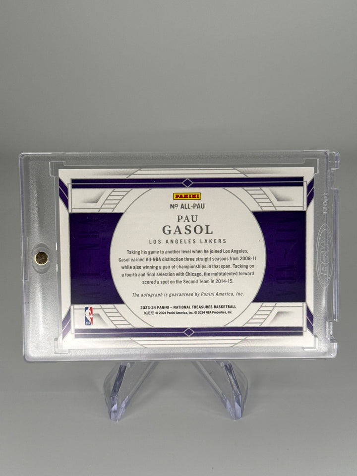 Pau Gasol 2023 Panini National Treasures All NBA Auto, 09/15