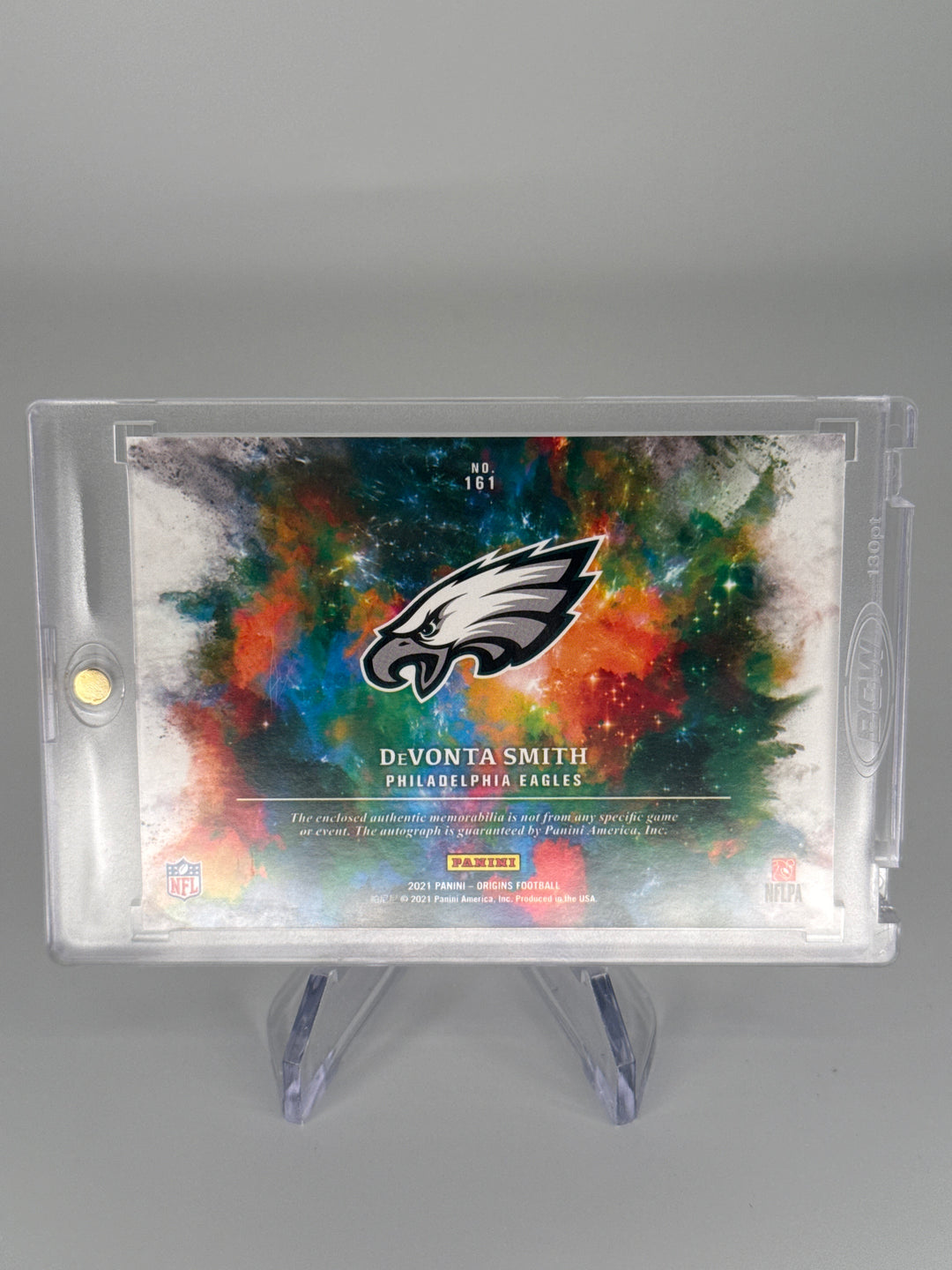 DeVonta Smith 2021 Panini Origins Rookie Patch Auto Orange, 09/75