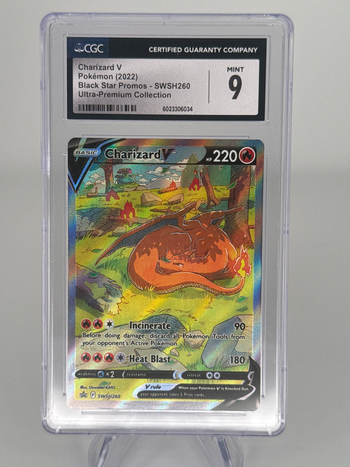 Pokemon TCG 2022 Charizard V Black Star Promo Ultra Premium Collection, SWSH260, CGC 9 Mint