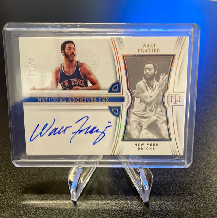 Walt Frazier 2022-2023 Panini National Treasures Archives Ink Auto, 08/10