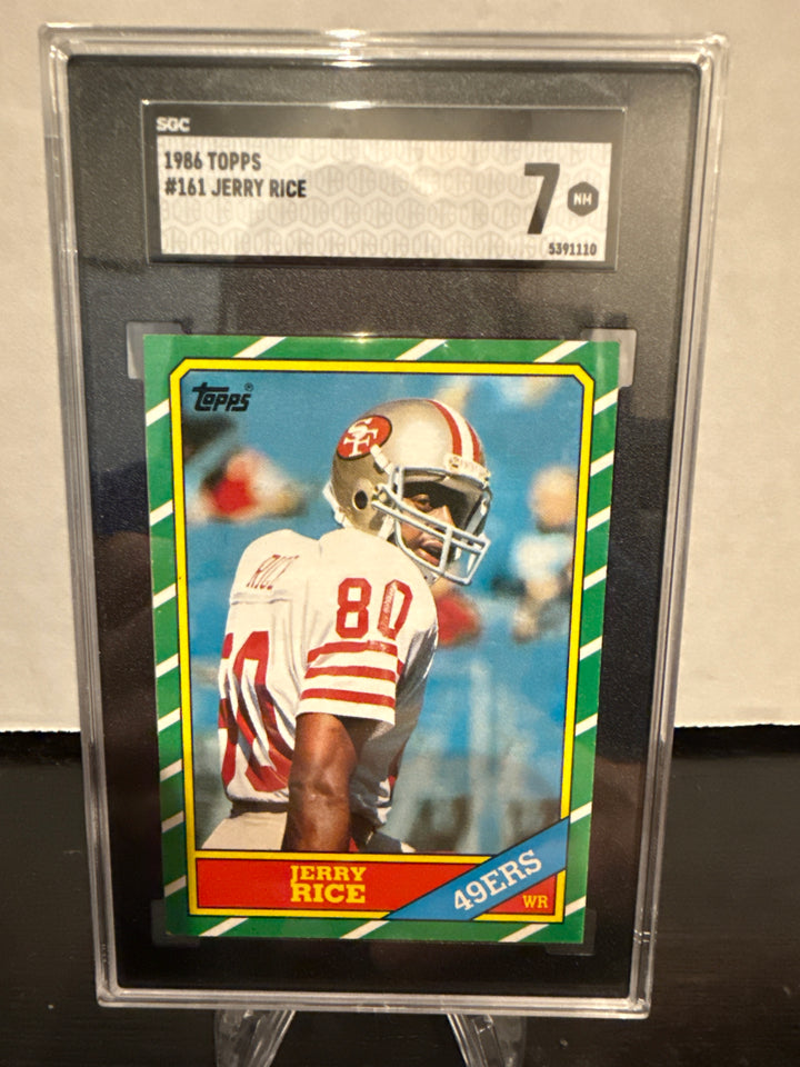 Jerry Rice 1986 Topps Rookie, SGC 7