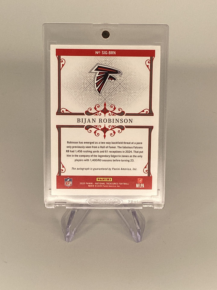 Bijan Robinson 2025 Panini National Treasures Signatures, 39/49