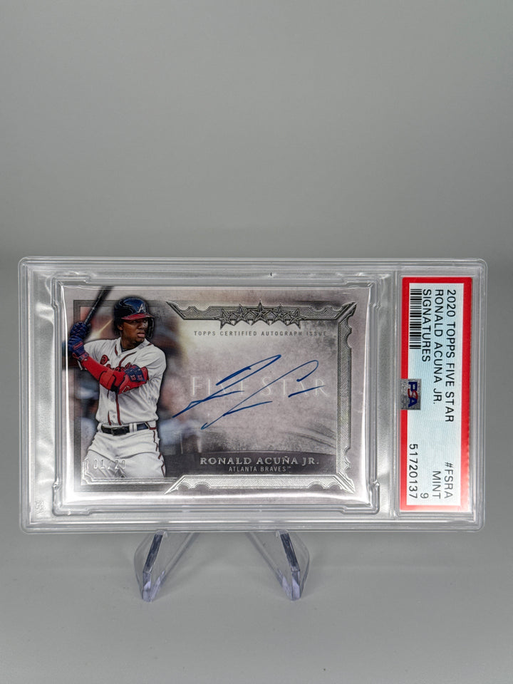 Ronald Acuna Jr 2020 Topps Five Star Auto, 01/20, PSA 9 Mint
