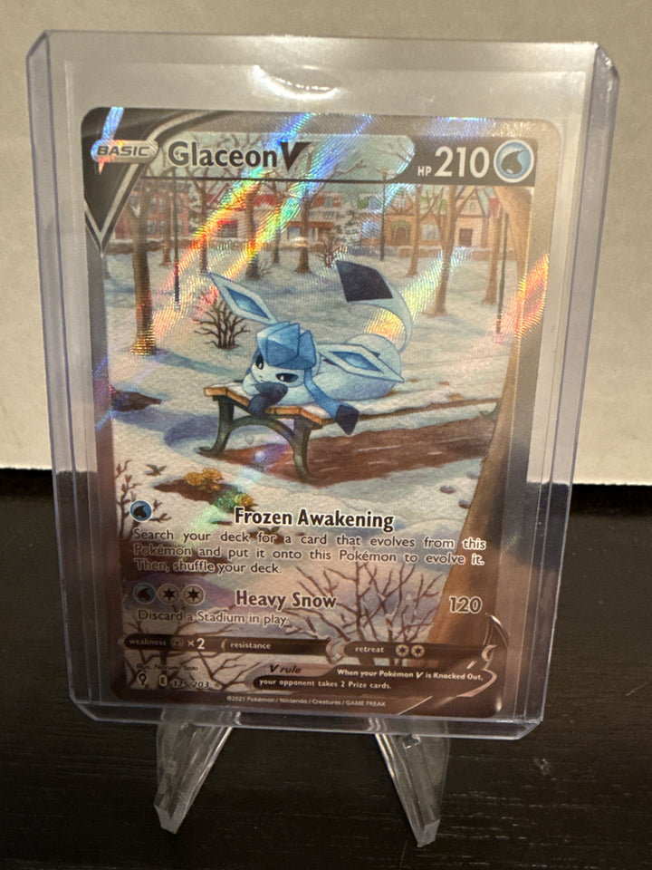 Pokemon TCG 2021 Glaceon V Evolving Skies Ultra Rare Alternate Art, 175/203