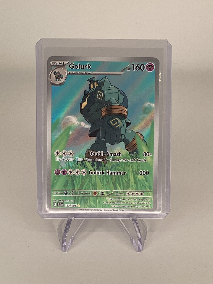 Pokemon TCG 2025 Golurk Black Bolt Full Art Illustration Rare, 123/086