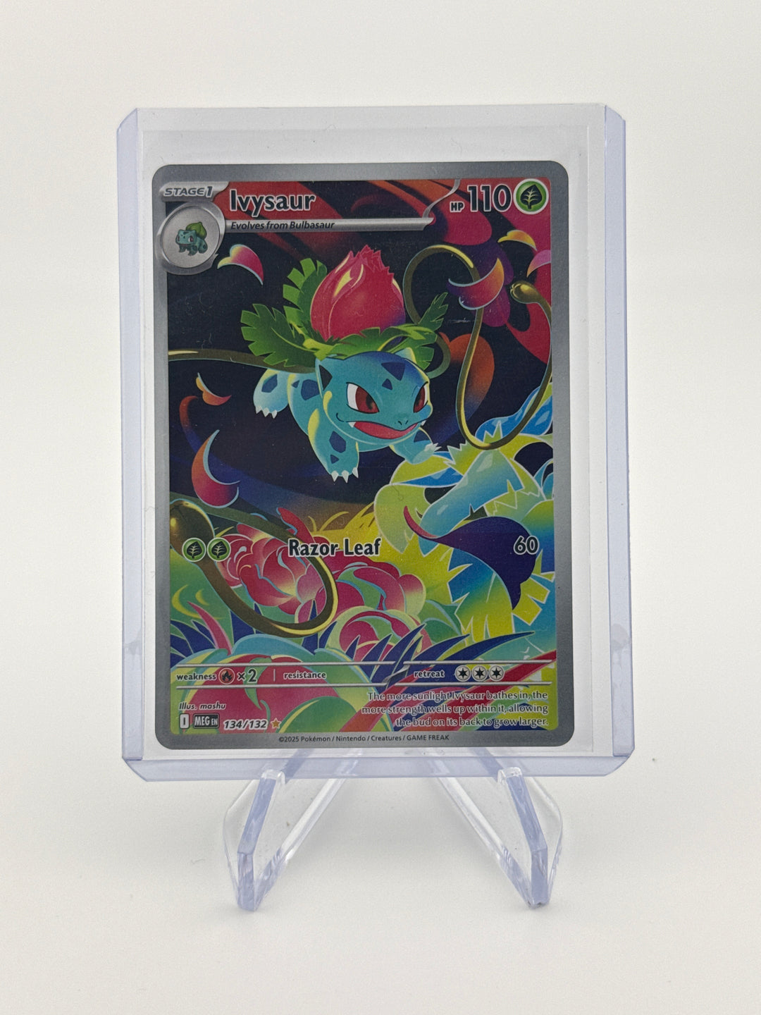 Pokemon TCG 2025 Ivysaur Mega Evolutions Full Art Illustration Rare, 134/132