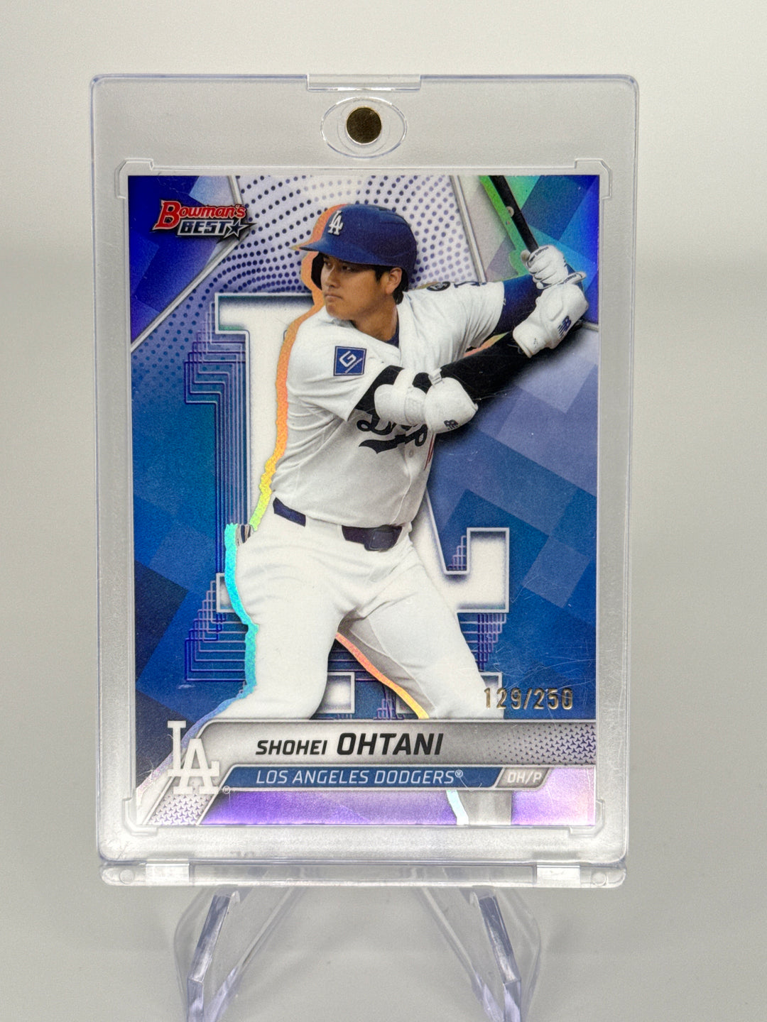 Shohei Ohtani 2025 Bowman's Best Blue Refractor, 129/250