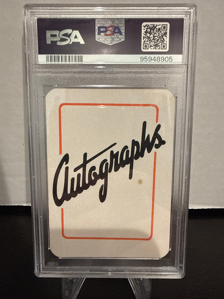 Joe Dimaggio/Babe Ruth 1945 Autographs Game Ruth Fascmile Signature, PSA 8