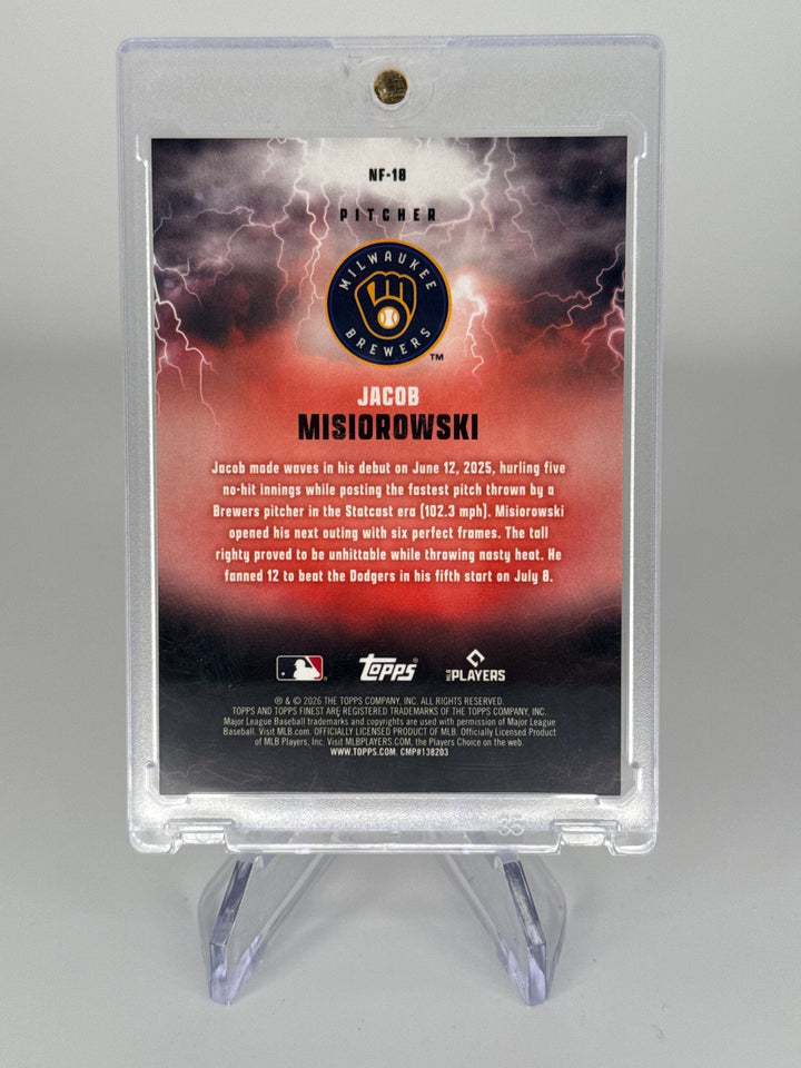 Jacob Misiorowski 2026 Topps Finest Nightmare Fuel SSP Case Hit Rookie