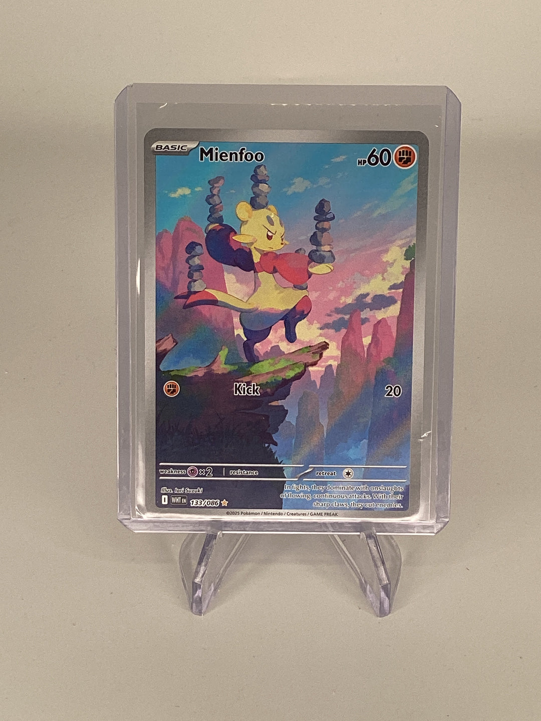 Pokemon TCG 2025 Mienfoo White Flare Full Art, 133/086