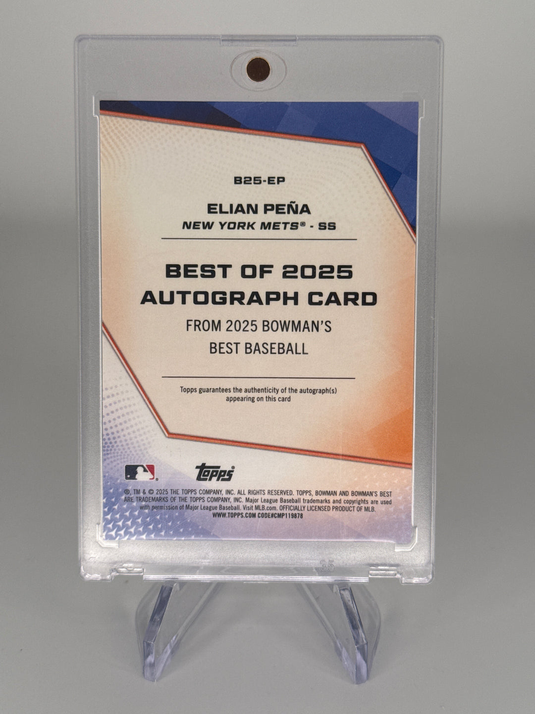 Elian Pena 2025 Bowman's Best Best of 2025 Black XFractor Auto, 02/10