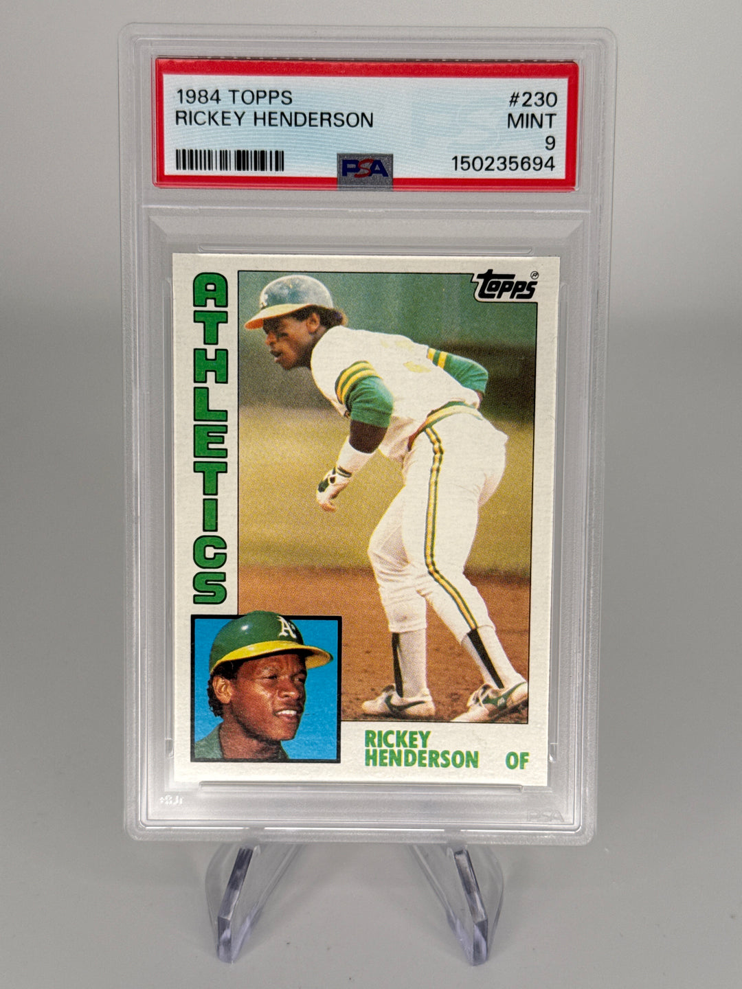 Rickey Henderson 1984 Topps, PSA 9 Mint