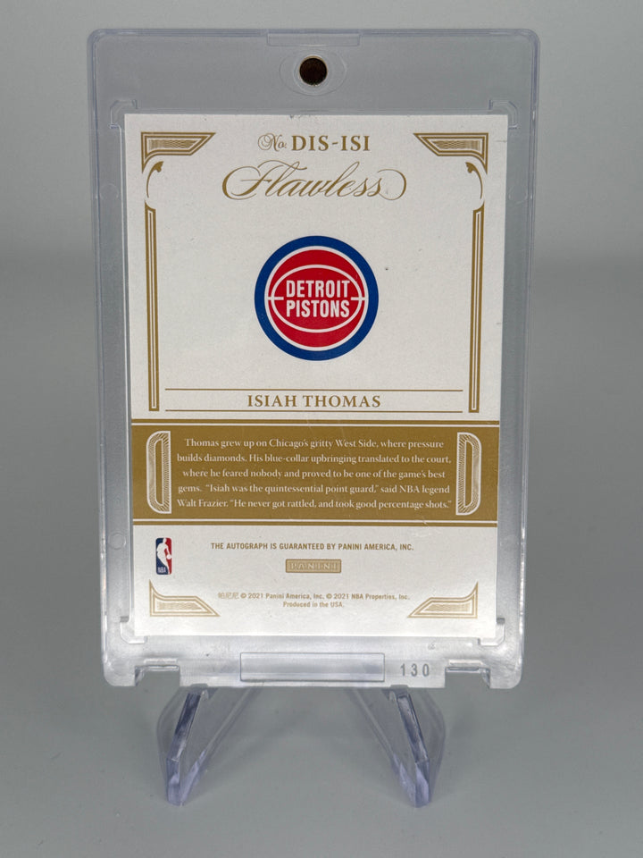 Isiah Thomas 2021 Panini Flawless Auto, 24/25