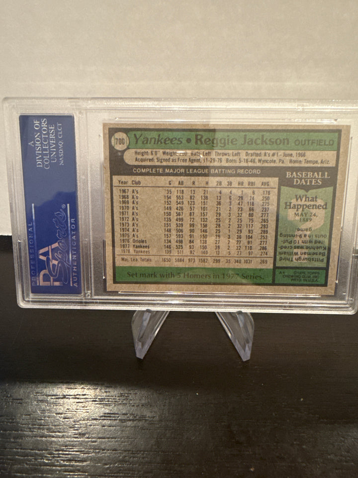 Reggie Jackson 1979 Topps AL All Star, PSA 8
