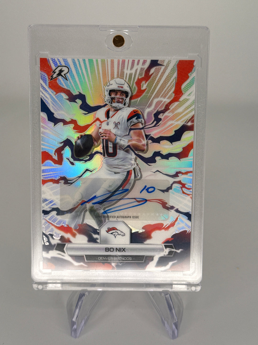 Bo Nix 2025 Topps Resurgence Silver Auto