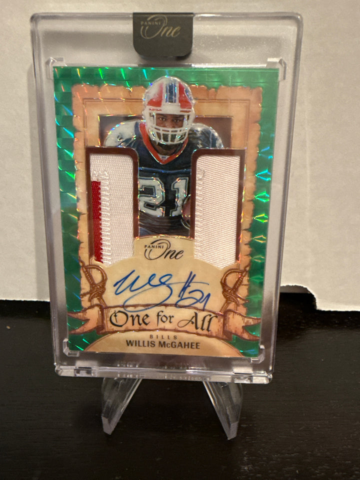 Willis McGahee 2024 Panini One One for All Dual Patch Auto, 23/49