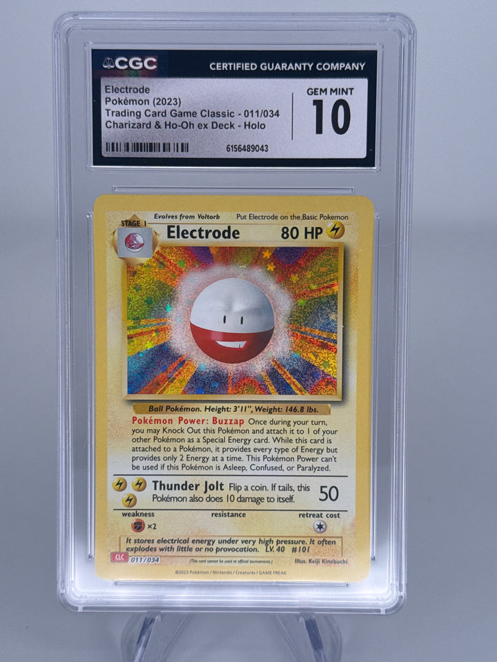 Pokemon TCG 2023 Electrode Charizard & Ho-Oh Ex Deck Holo, 011/034, CGC 10 Gem Mint