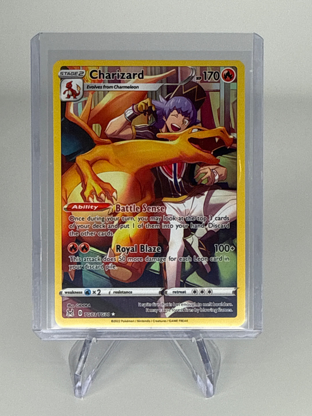 Pokemon TCG 2022 Charizard Lost Origin Trainer Gallery, TG03/TG30