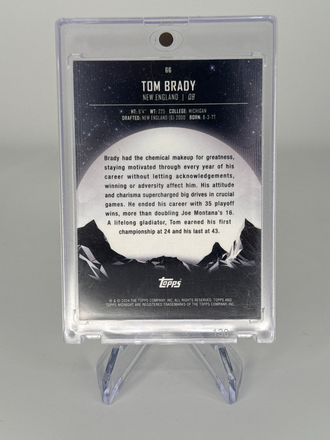 Tom Brady 2024 Topps Midnight Morning Refractor, 137/149
