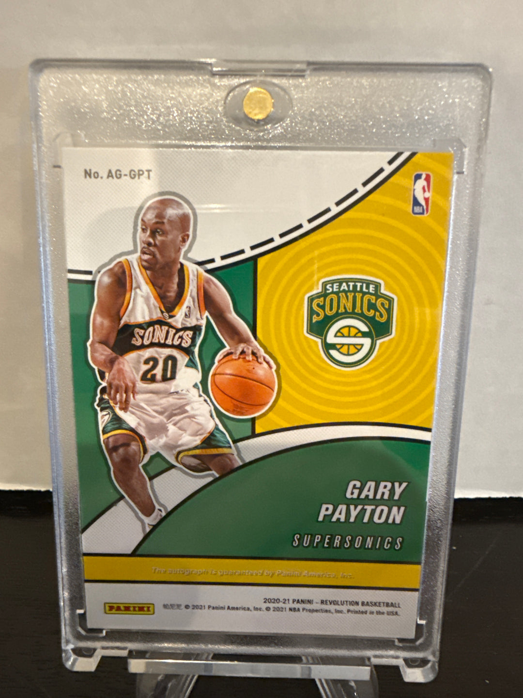 Gary Payton 2020-2021 Panini Revolution Auto