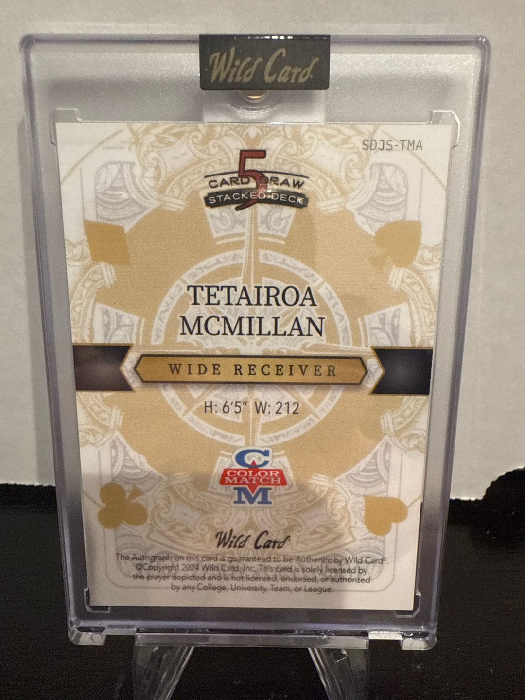 Tetairoa Mcmillan 2024 Wild Card Queen 1/1 Auto
