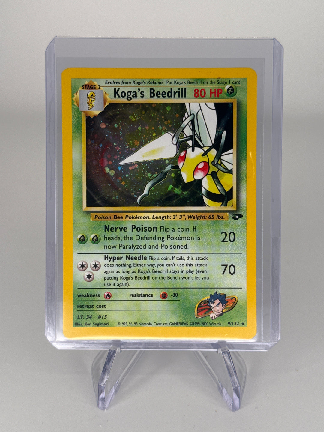 Pokemon TCG 2000 Koga's Beedrill Gym Challenge Holo, 9/132