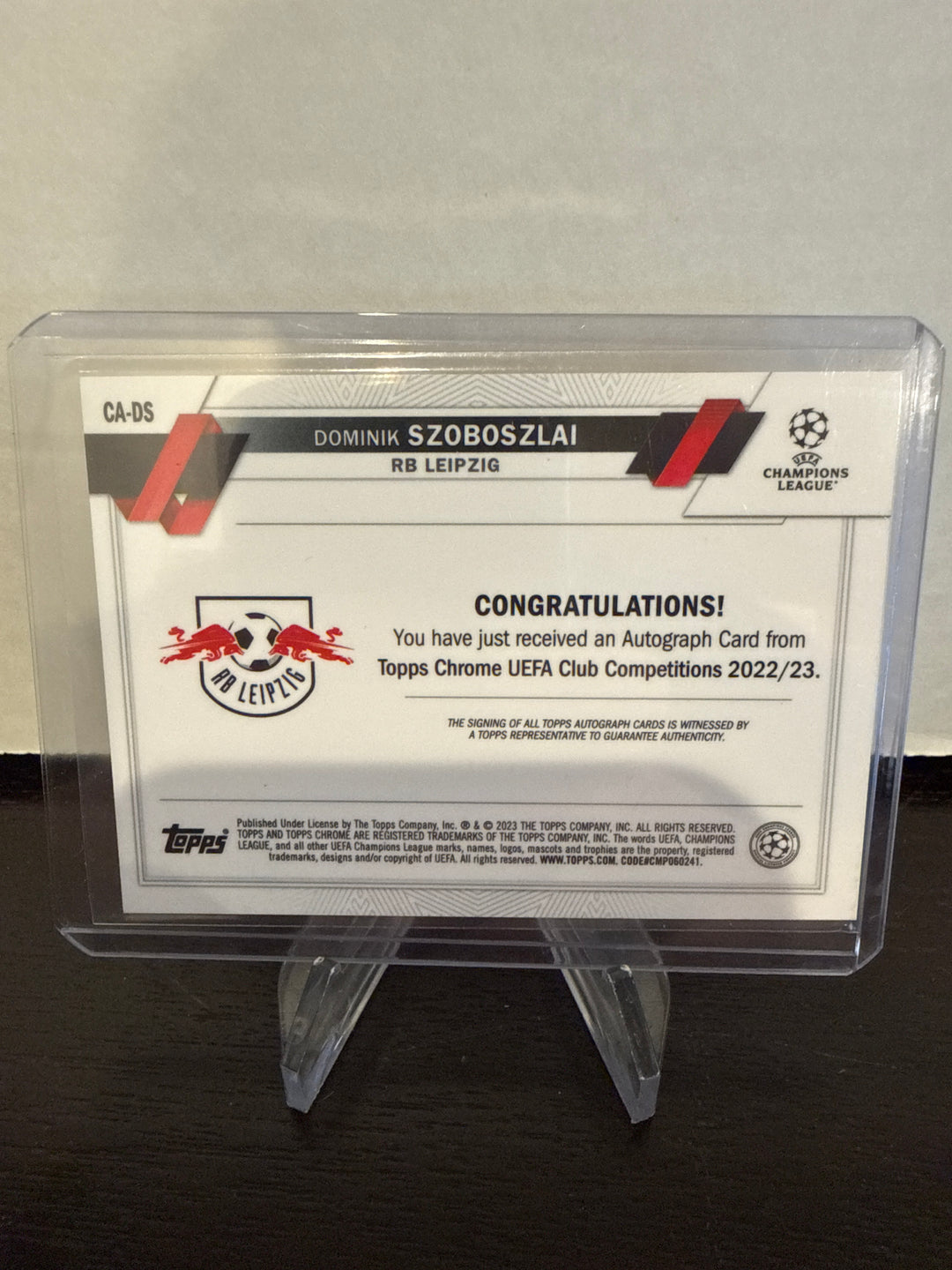 Dominik Szoboszlai 2023 Topps Chrome UEFA Refractor Auto