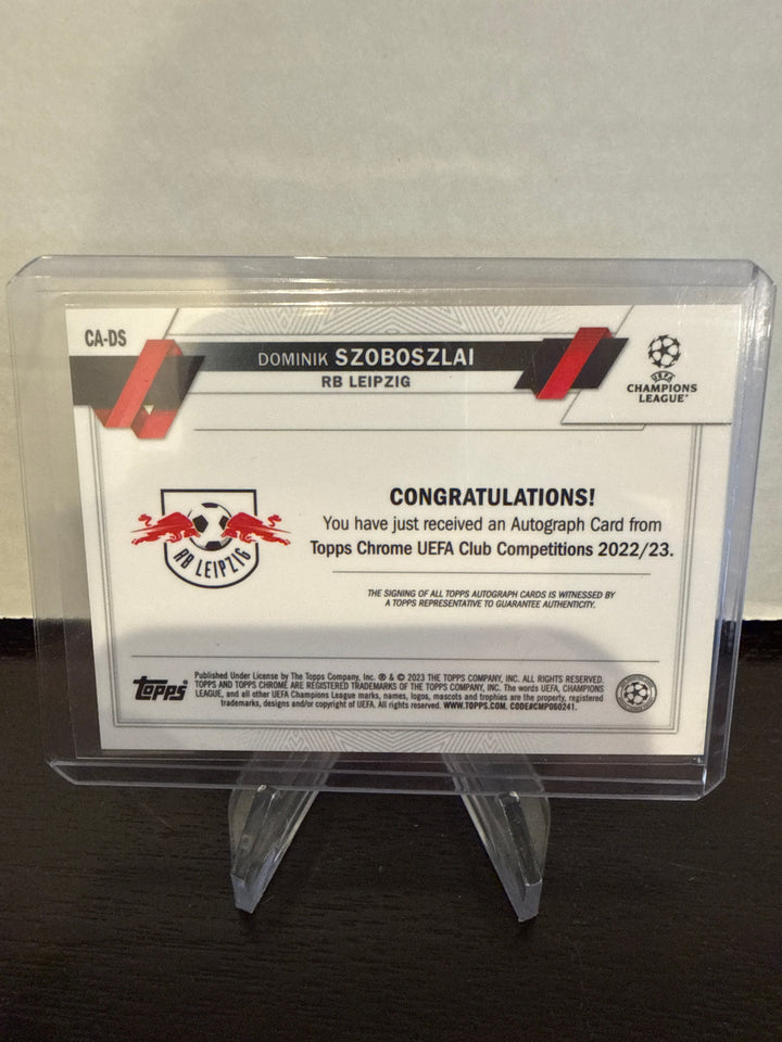 Dominik Szoboszlai 2023 Topps Chrome UEFA Refractor Auto