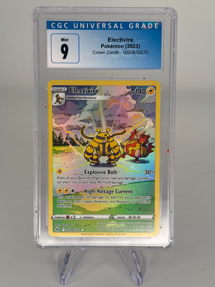 Pokémon TCG 2023 Electivire Crown Zenith, GG08/GG70, CGC 9 Mint