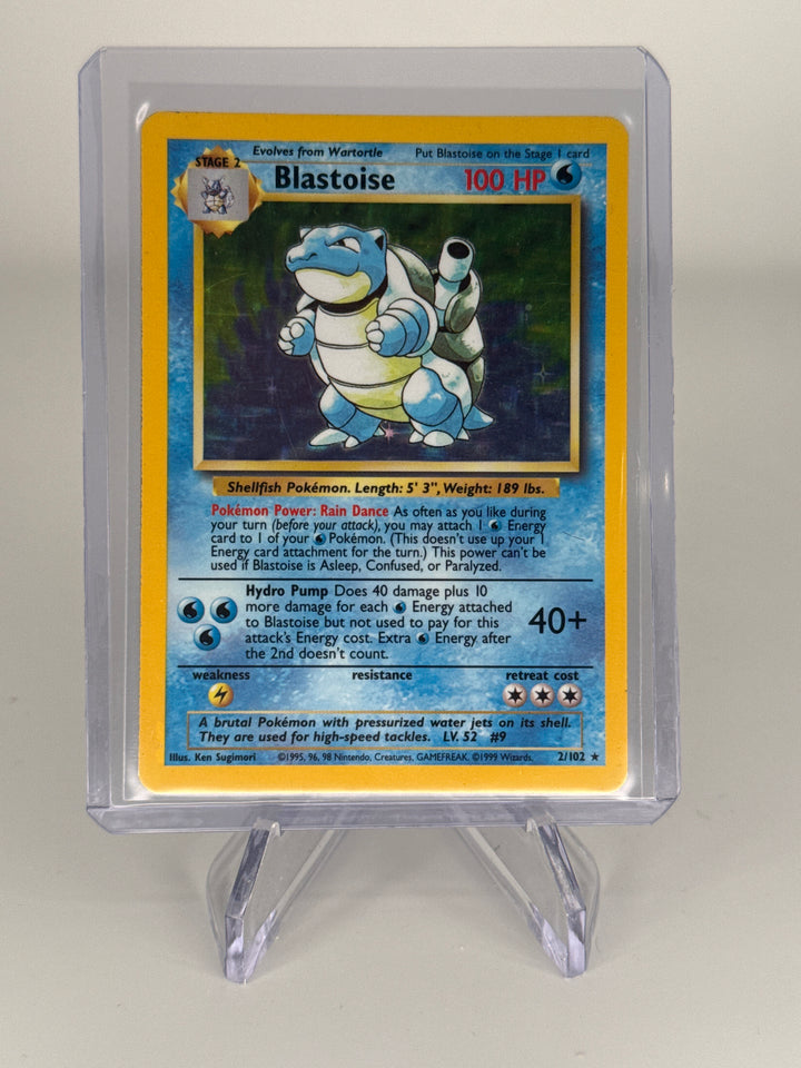 Pokemon TCG 1999 Blastoise Base Set Holo, 2/102