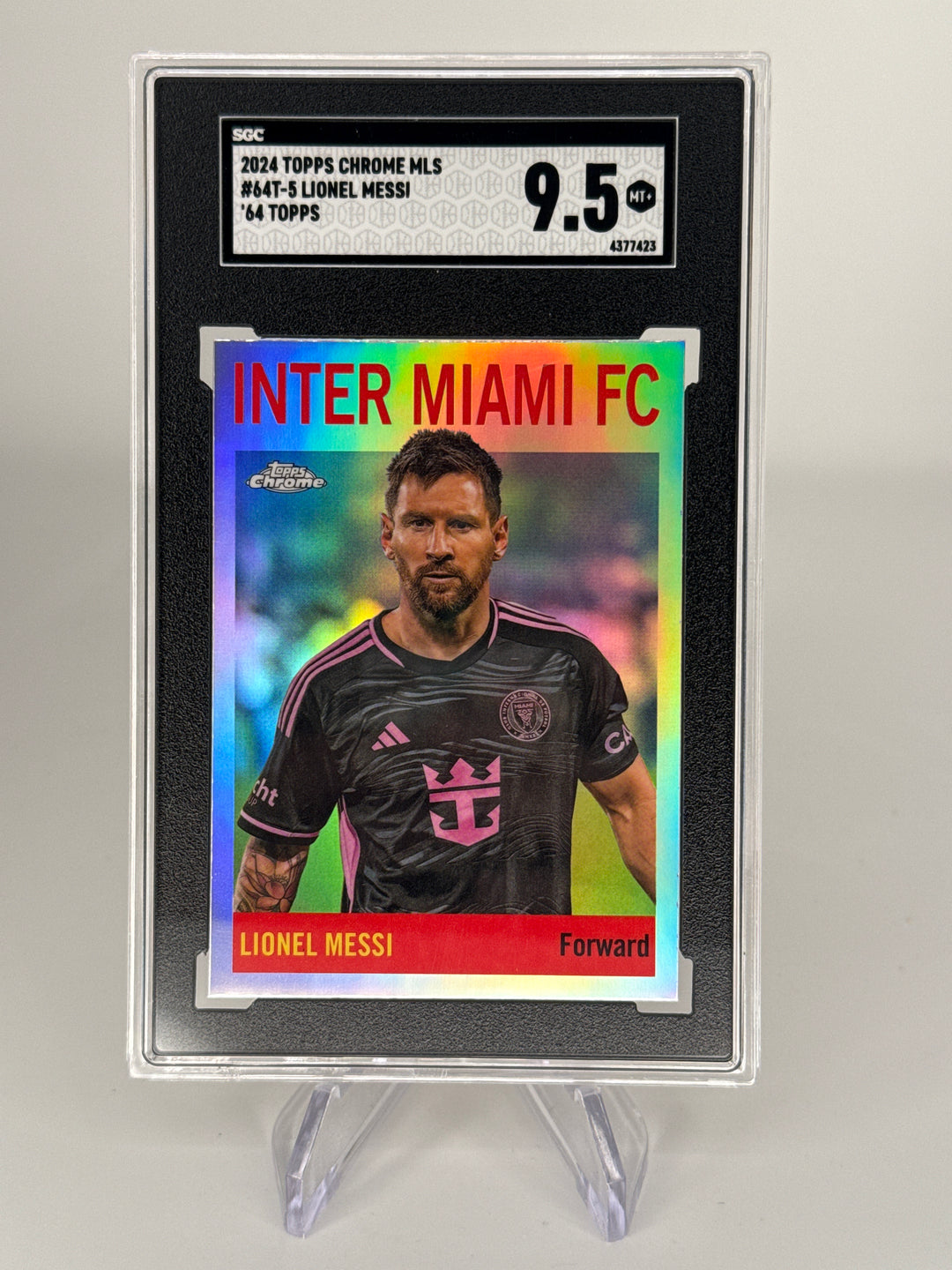 Lionel Messi 2024 Topps Chrome MLS 1964 Topps, SGC 9.5 Gem Mint