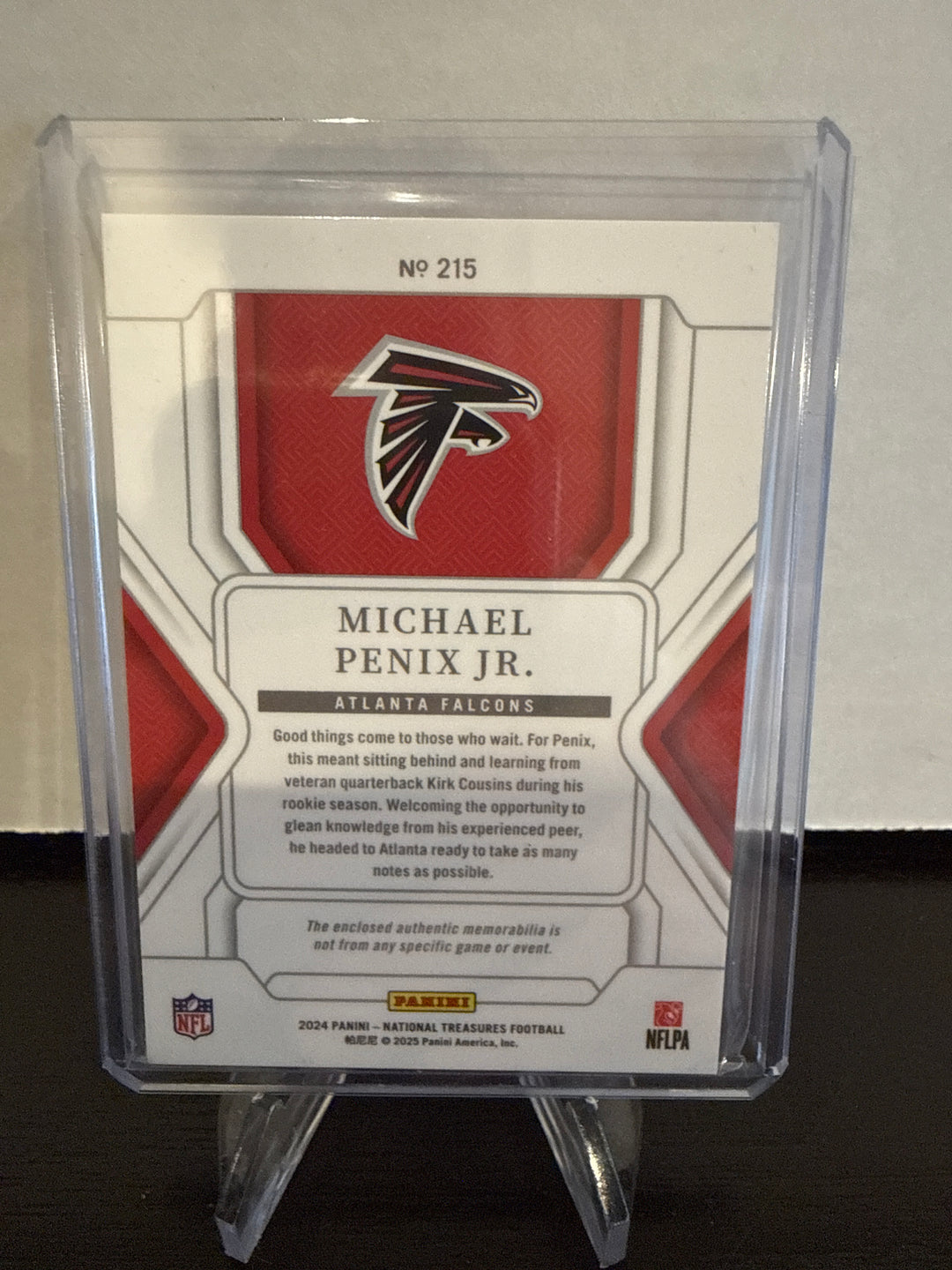 Michael Penix Jr 2024 Panini National Treasures Rookie Jumbo Relic, 21/99
