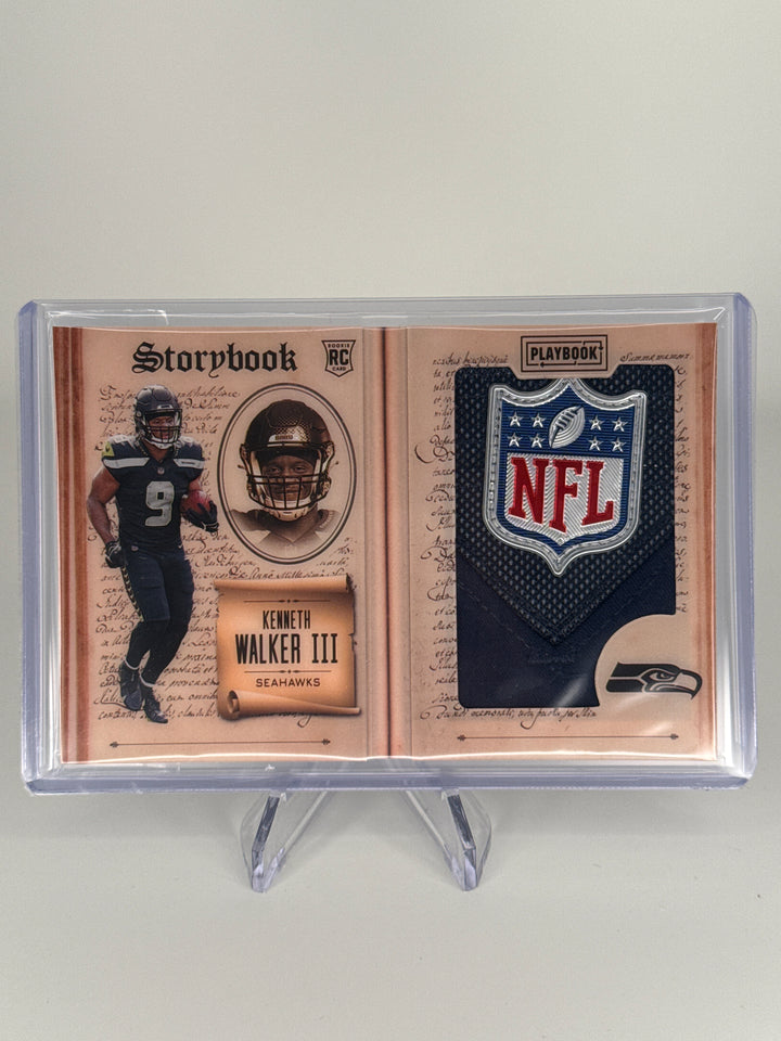 Kenneth Walker 2022 Panini Playbook Storybook 1/1 Shield