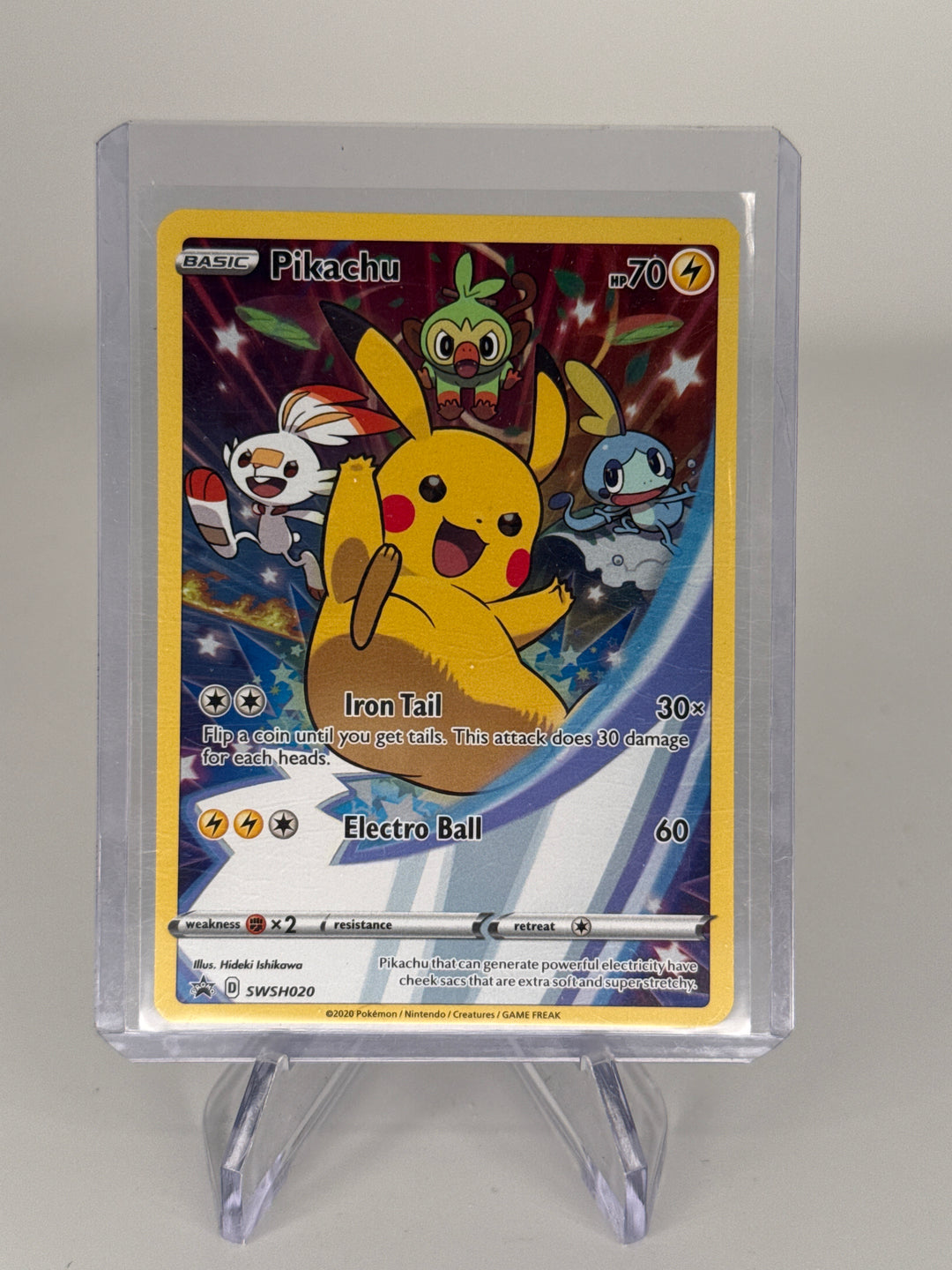 Pokemon TCG 2020 Pikachu Sword & Shield Figure Collection Black Star Promo, SWSH020
