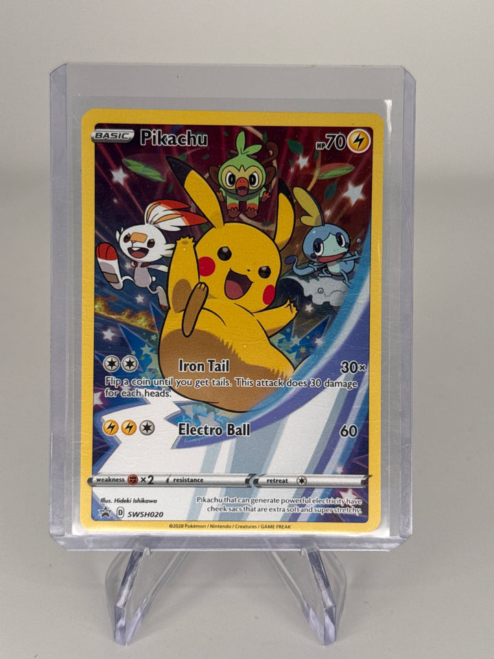 Pokemon TCG 2020 Pikachu Sword & Shield Figure Collection Black Star Promo, SWSH020