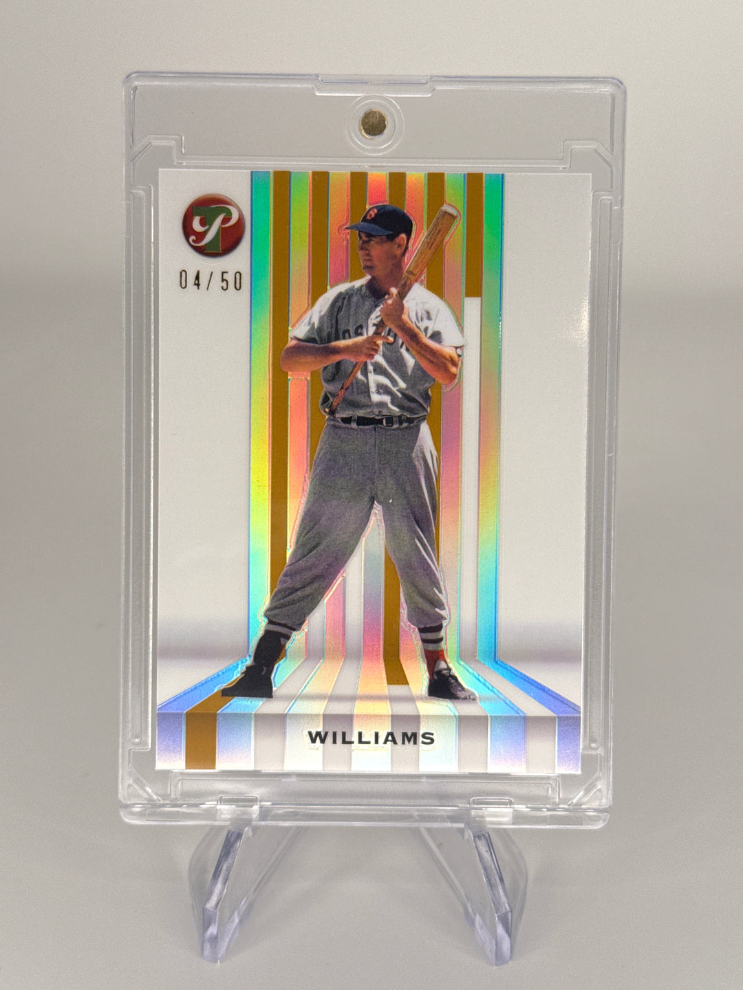 Ted Williams 2026 Topps Pristine Spotless Gold Refractor, 04/50