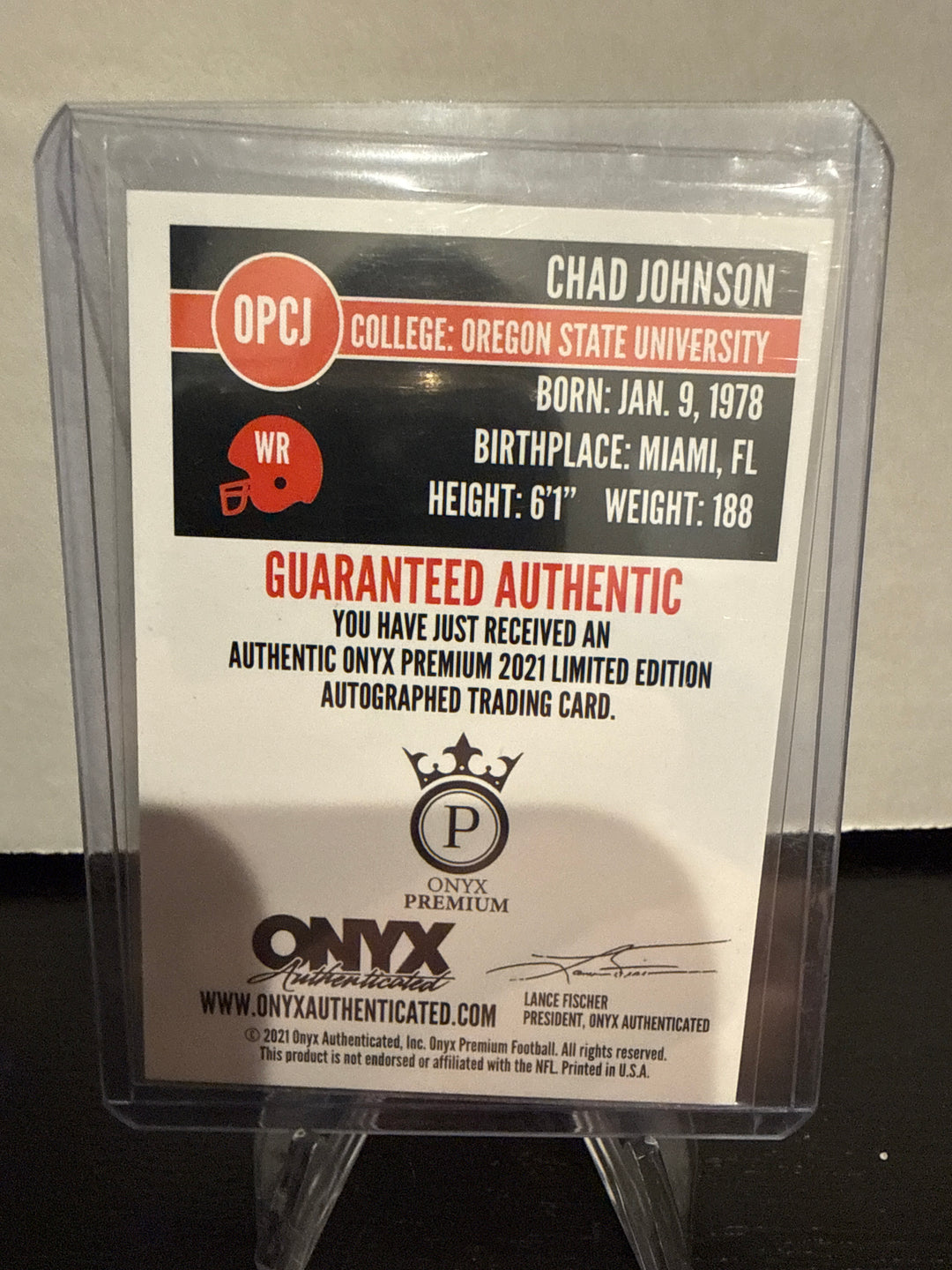 Chad Johnson 2021 Onyx Premium Auto