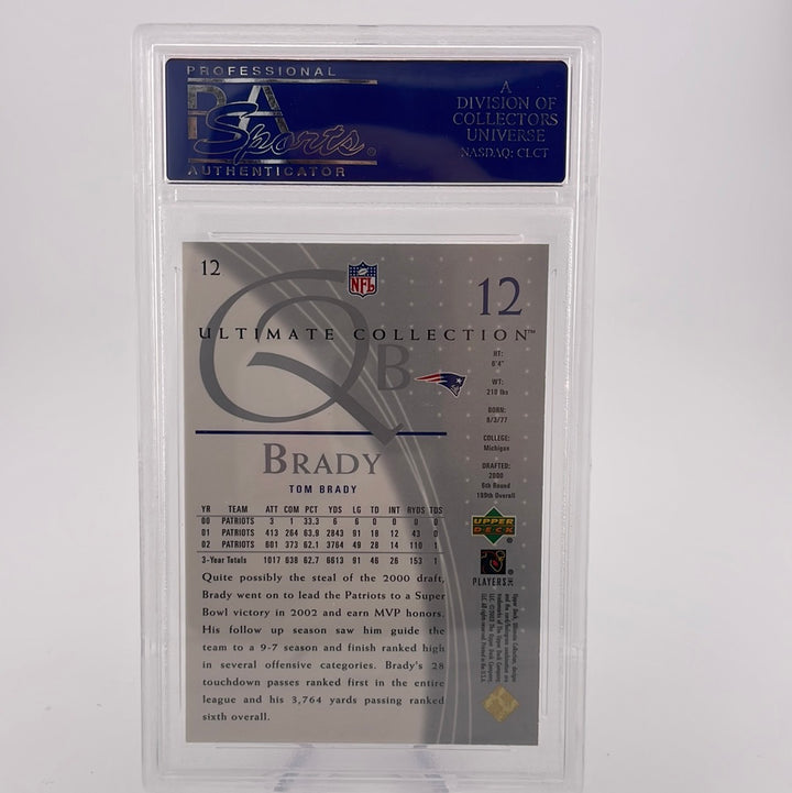 Tom Brady 2003 Upper Deck Ultimate Collection, 160/750, PSA 9 Mint