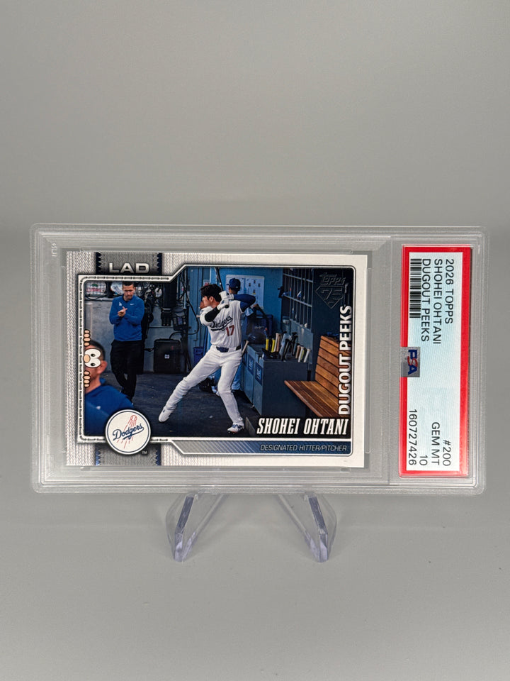 Shohei Ohtani 2026 Topps Series One Dugout Peeks SP, PSA 10 Gem Mint