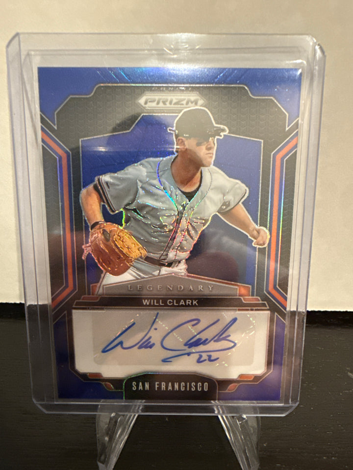 Will Clark 2025 Panini Prizm Legendary Auto Blue, 42/49
