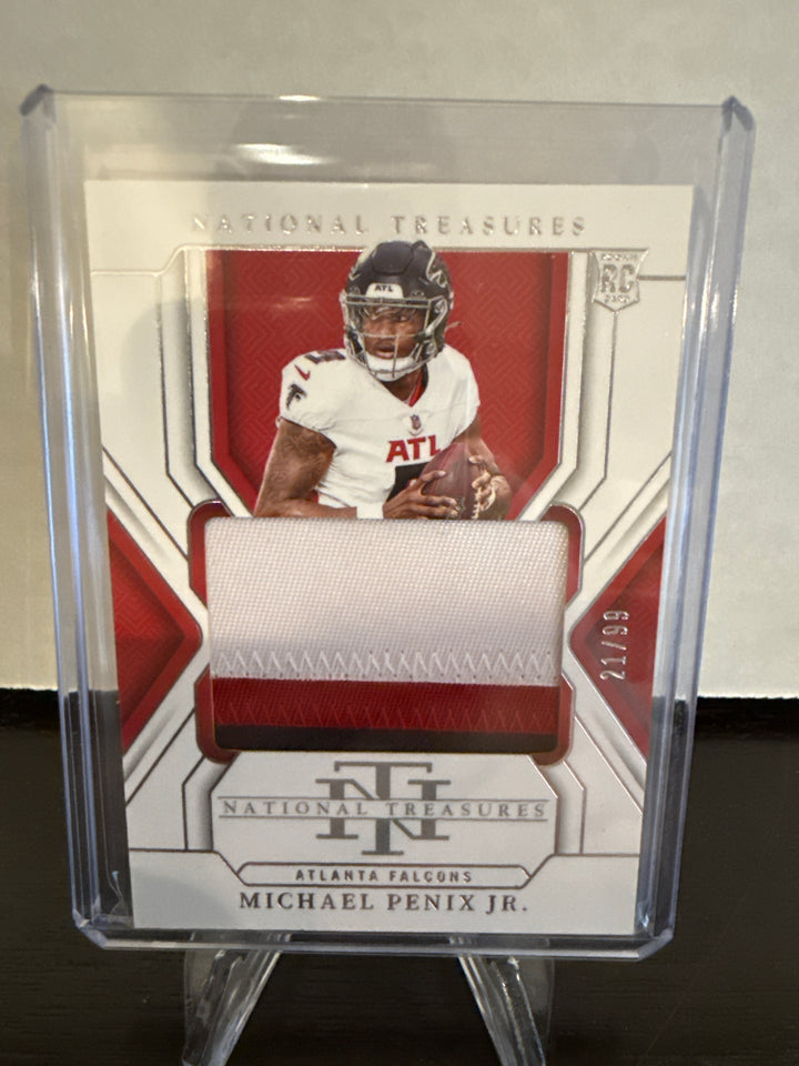 Michael Penix Jr 2024 Panini National Treasures Rookie Jumbo Relic, 21/99
