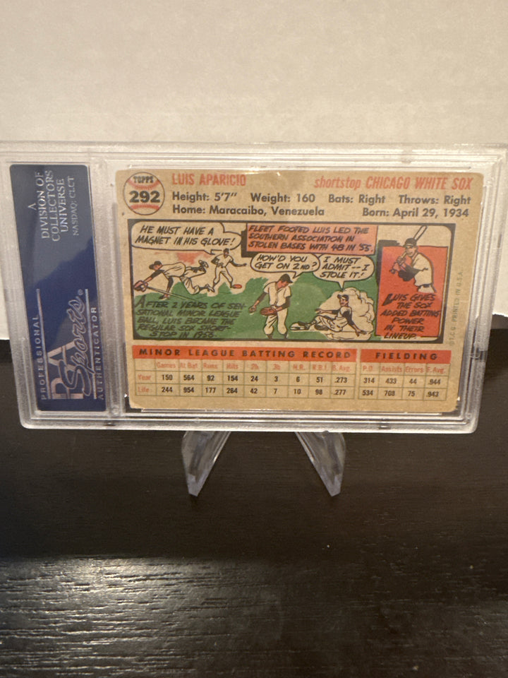 Luis Aparicio 1956 Topps, PSA 3