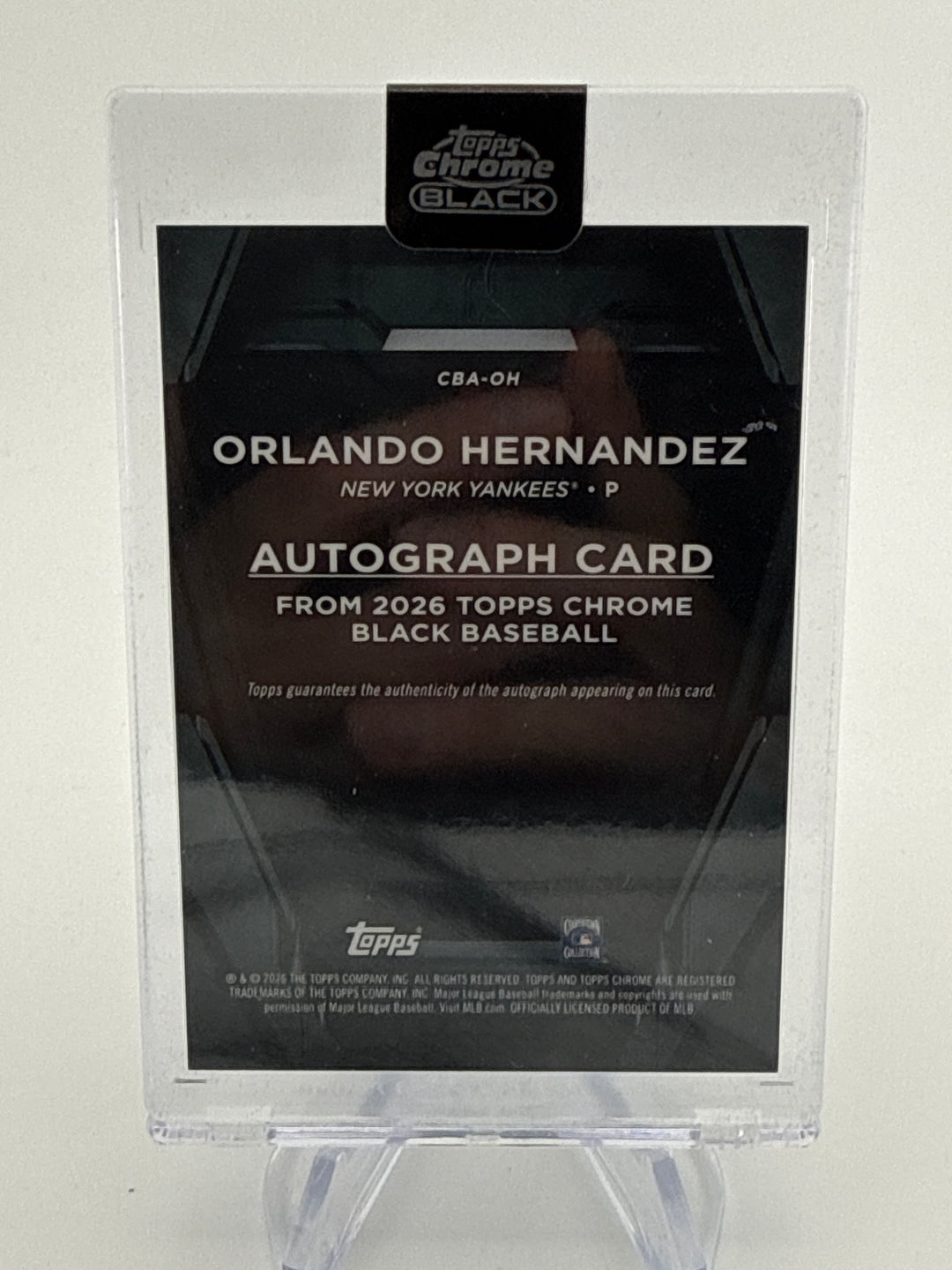 Orlando Hernandez 2026 Topps Chrome Black Auto
