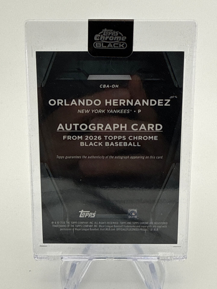 Orlando Hernandez 2026 Topps Chrome Black Auto