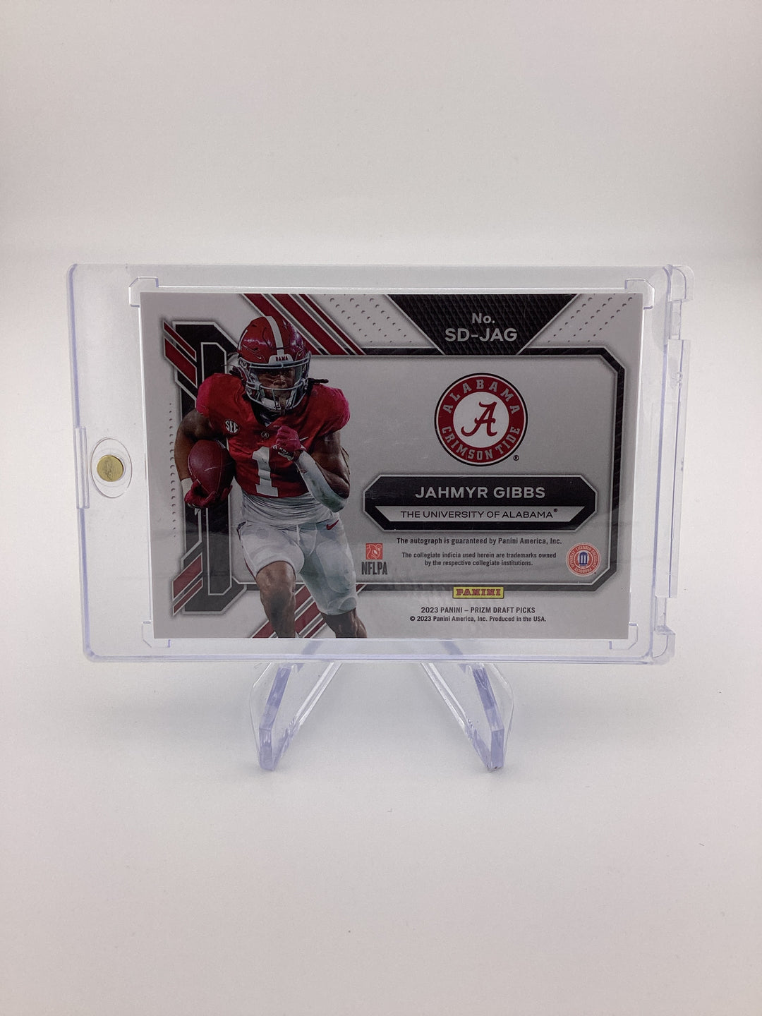 Jahmyr Gibbs 2023 Panini Prizm Draft Picks Signing Day Rookie Auto