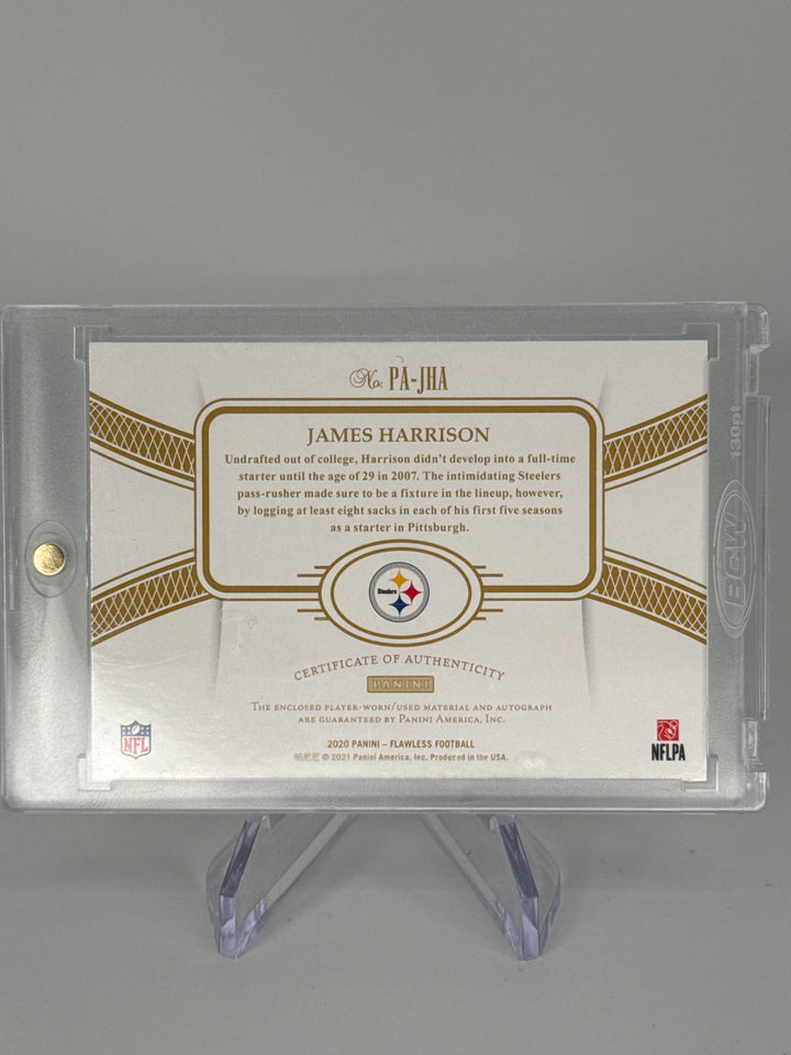 James Harrison 2020 Panini Flawless Auto Relic, 13/15