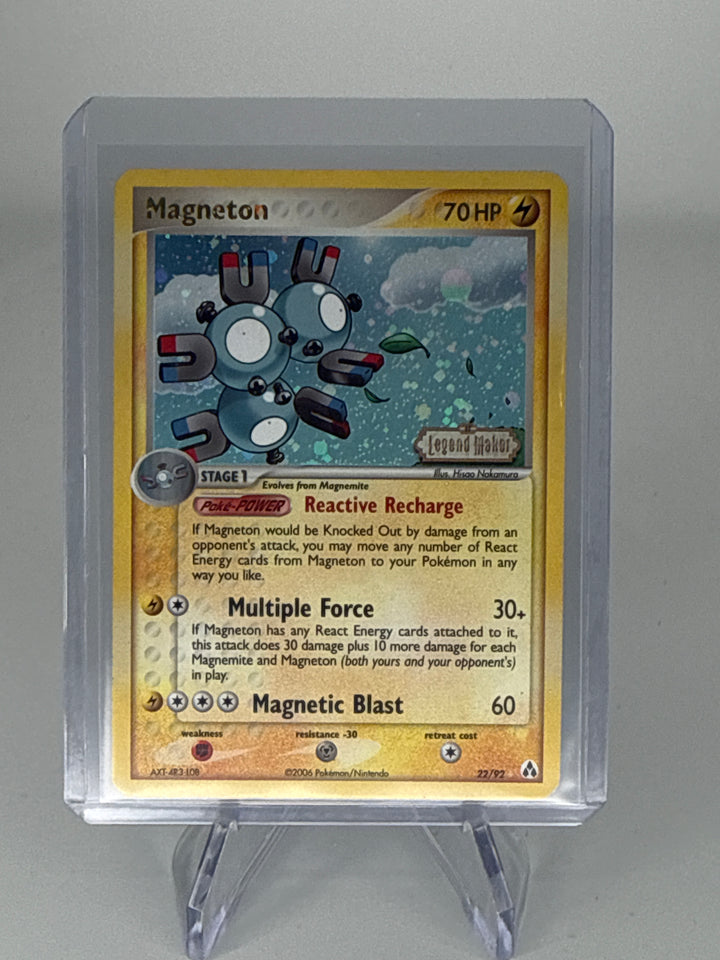 Pokemon TCG 2006 Magneton Legend Maker Stamped Holo, 22/92