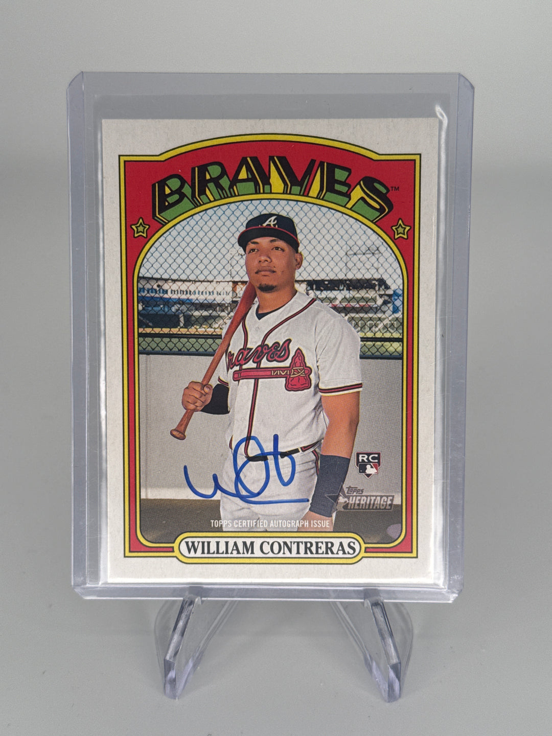 William Contreras 2021 Topps Heritage Real One Rookie Auto