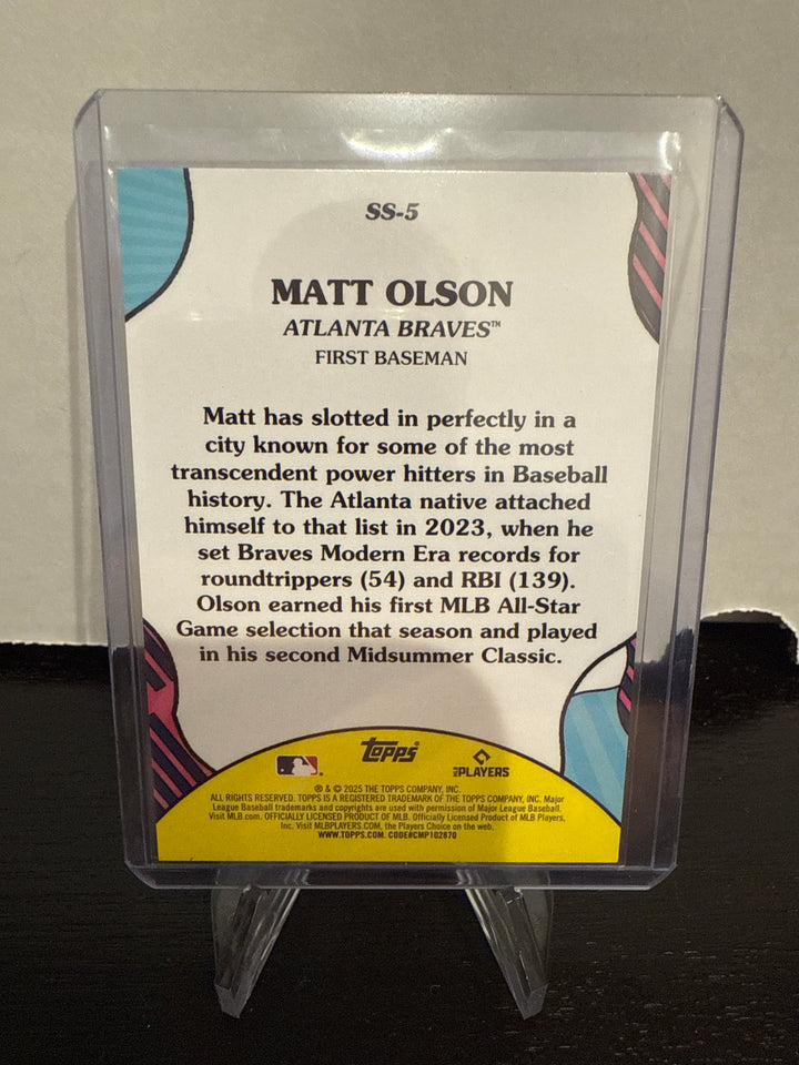 Matt Olson 2025 Topps Summer Super Stars Black Foil, 04/10